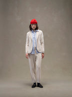 Slim long velour jacket