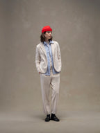 Slim long velour jacket