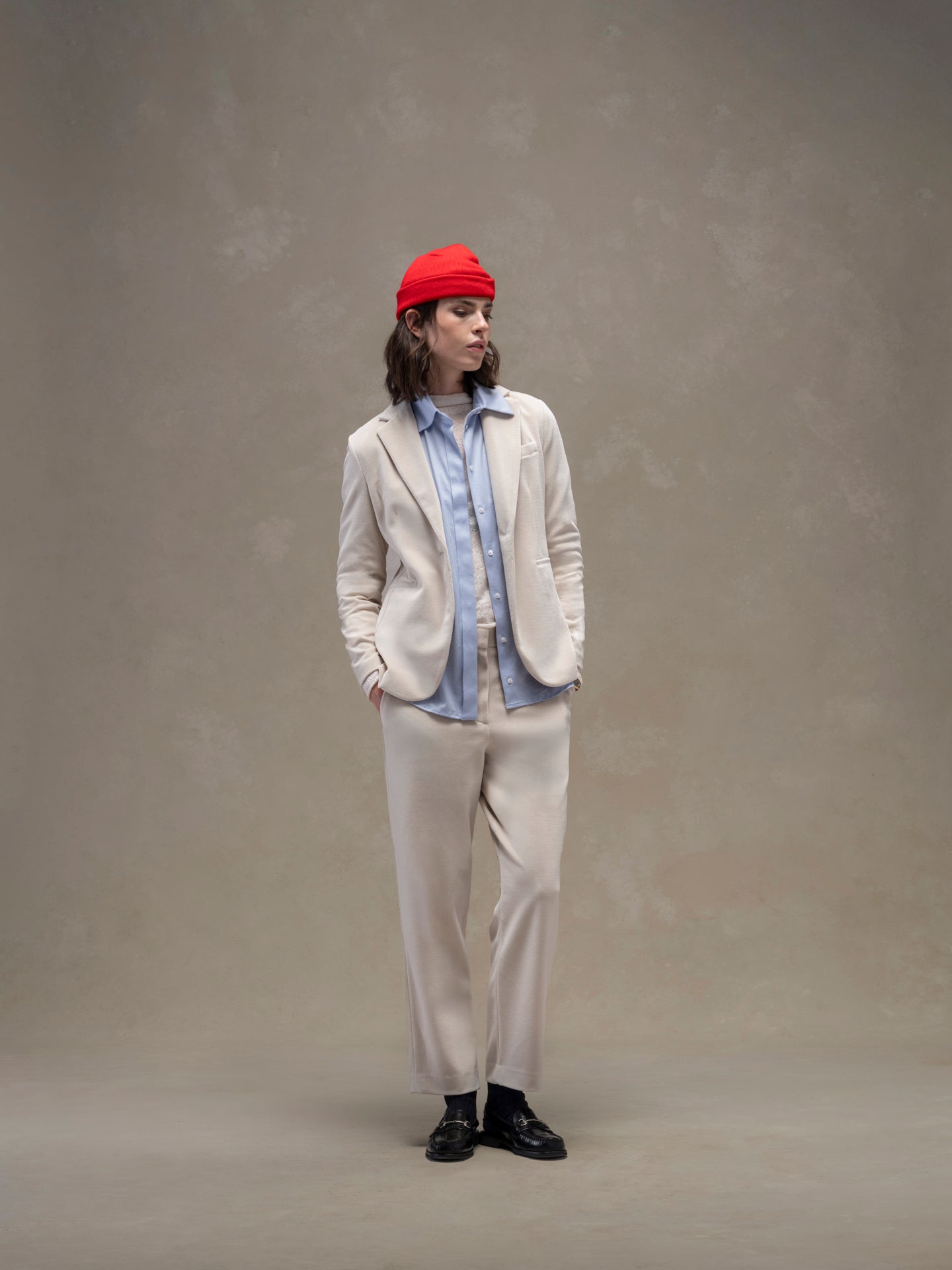 Giacca slim long velour