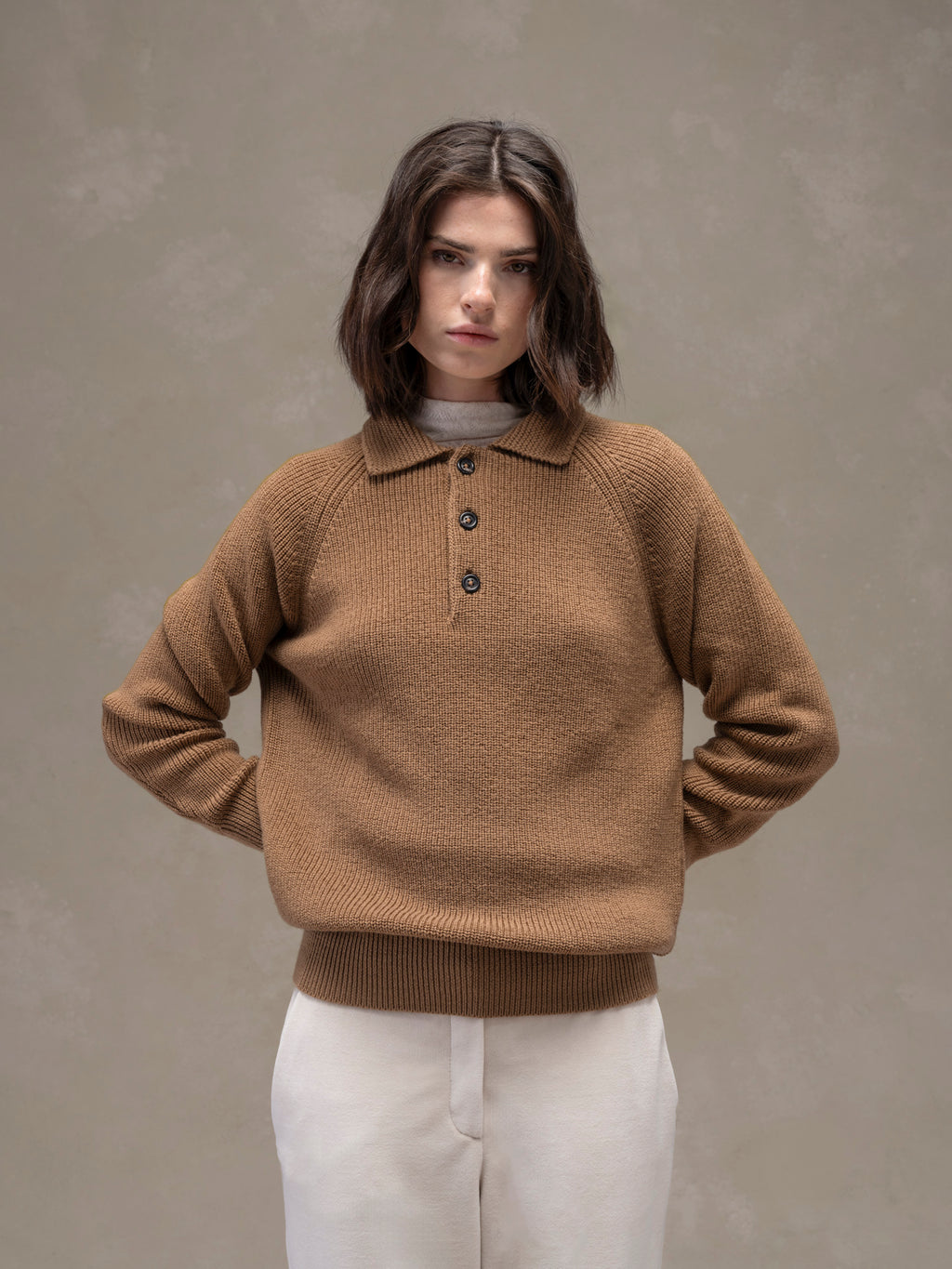 Knitted over polo shirt