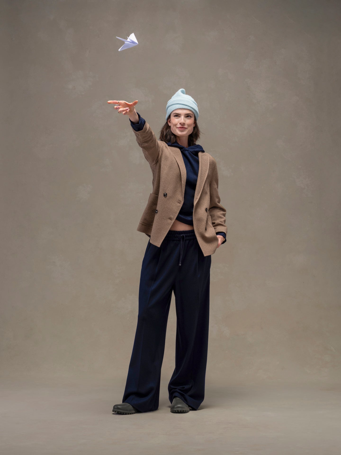 Pantalone wide leg coulisse