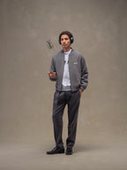 Flannel bistretch coulisse trousers