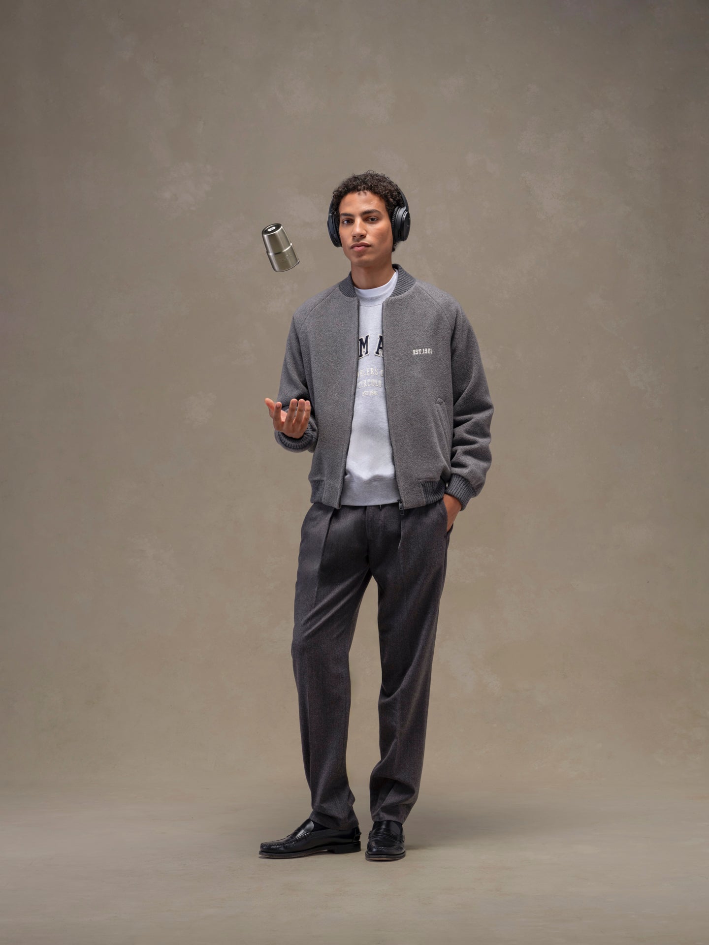 Flannel bistretch coulisse trousers