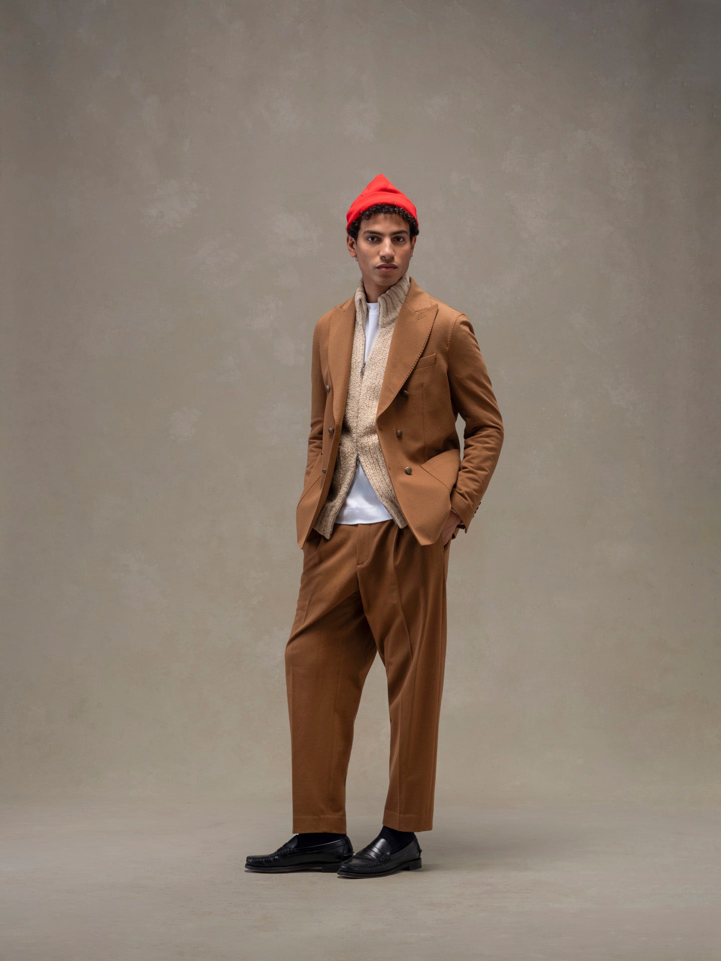 Giacca doppiopetto cashmere touch