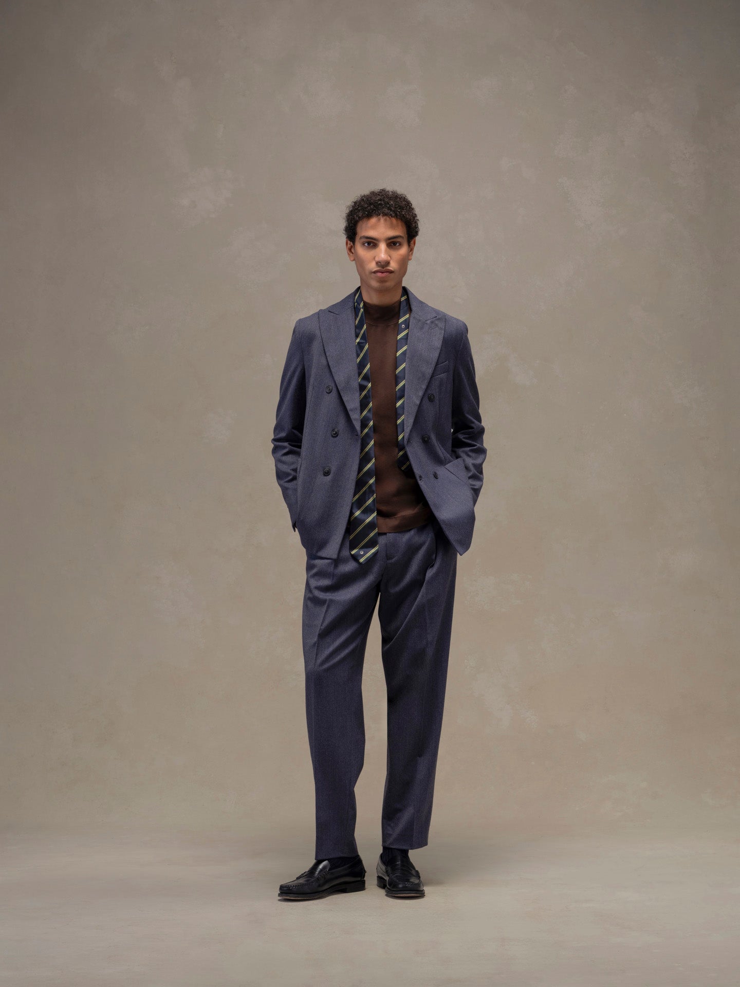 Flannel bistretch regular trousers