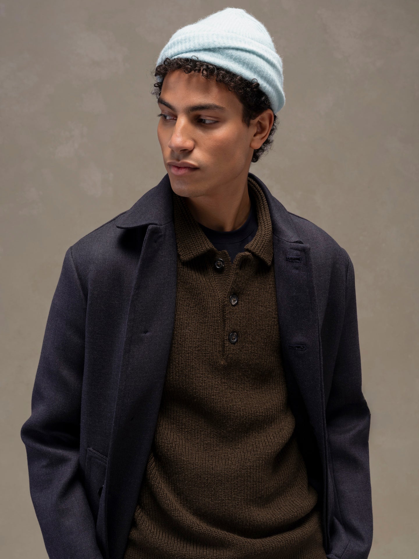 Knitted over polo shirt