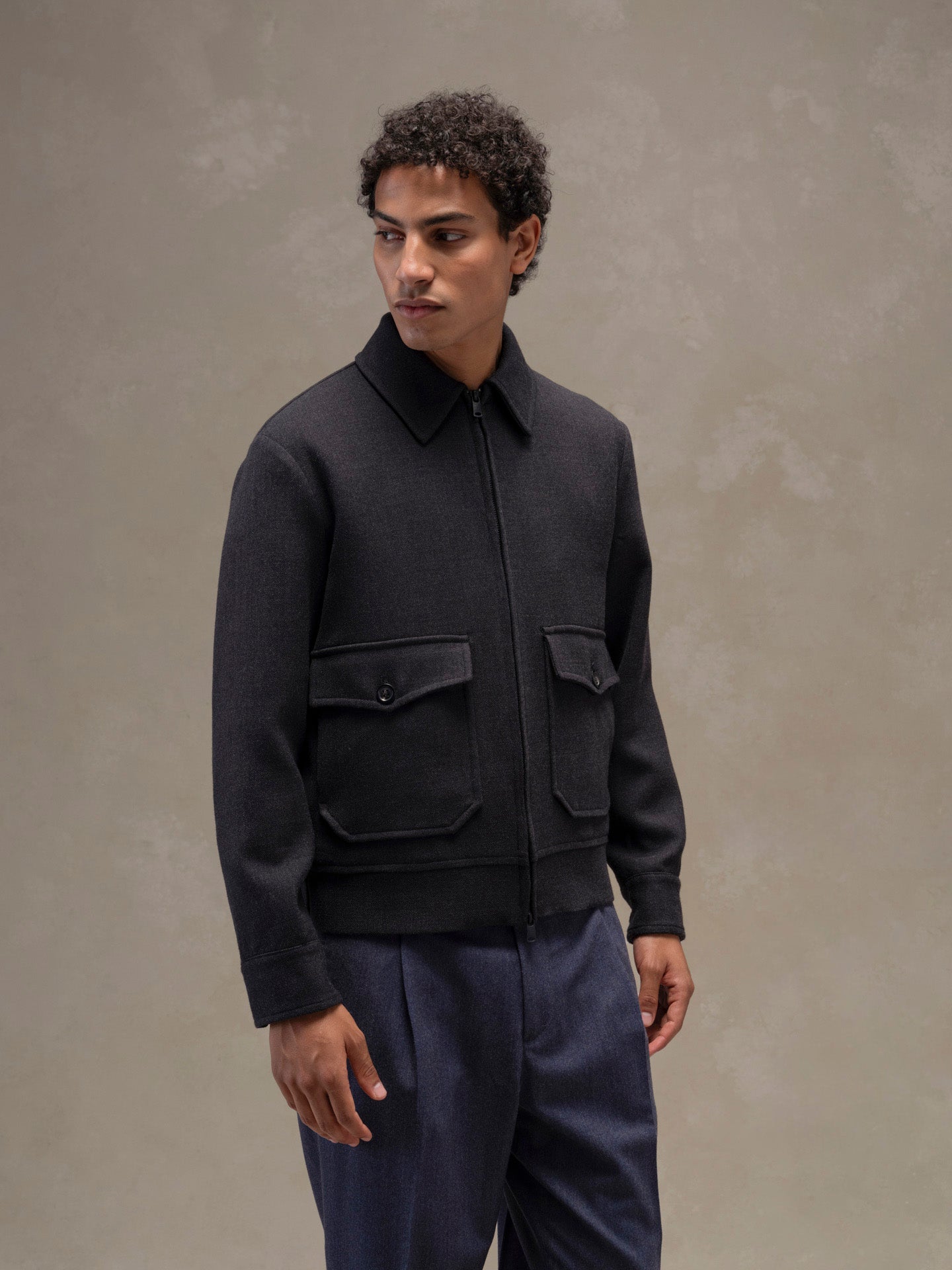 Double pockets blouson