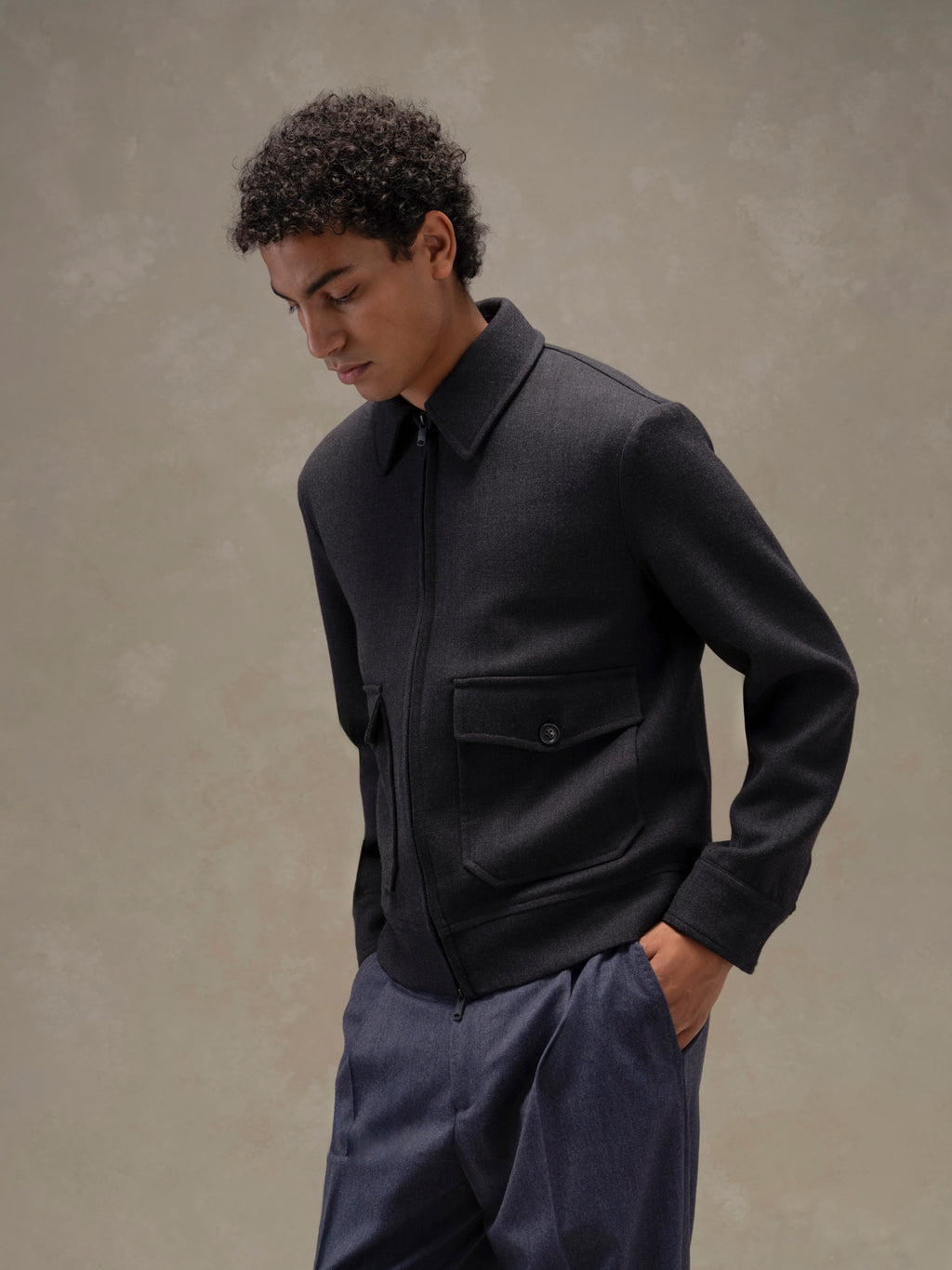 Double pockets blouson