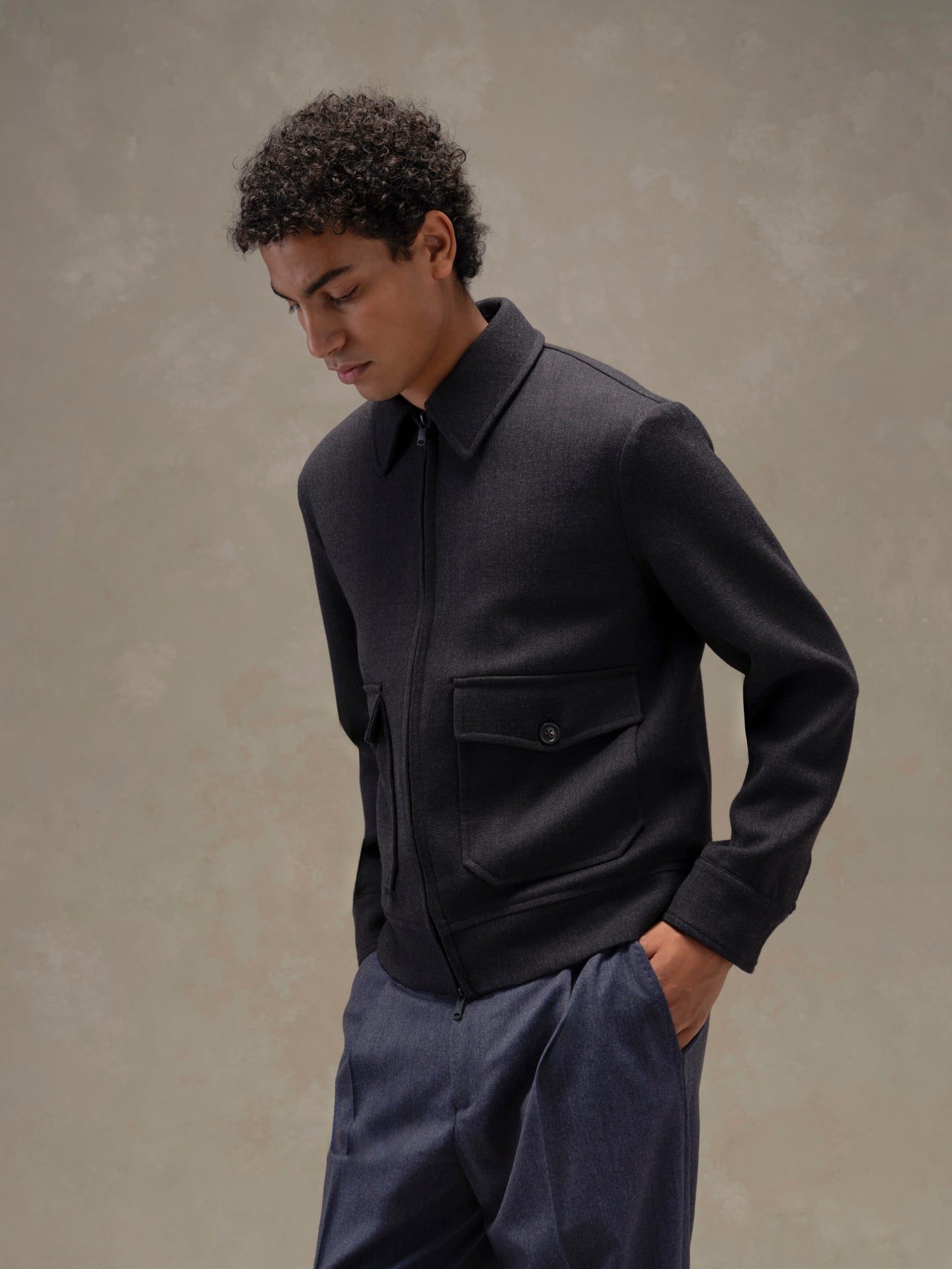 Double pockets blouson