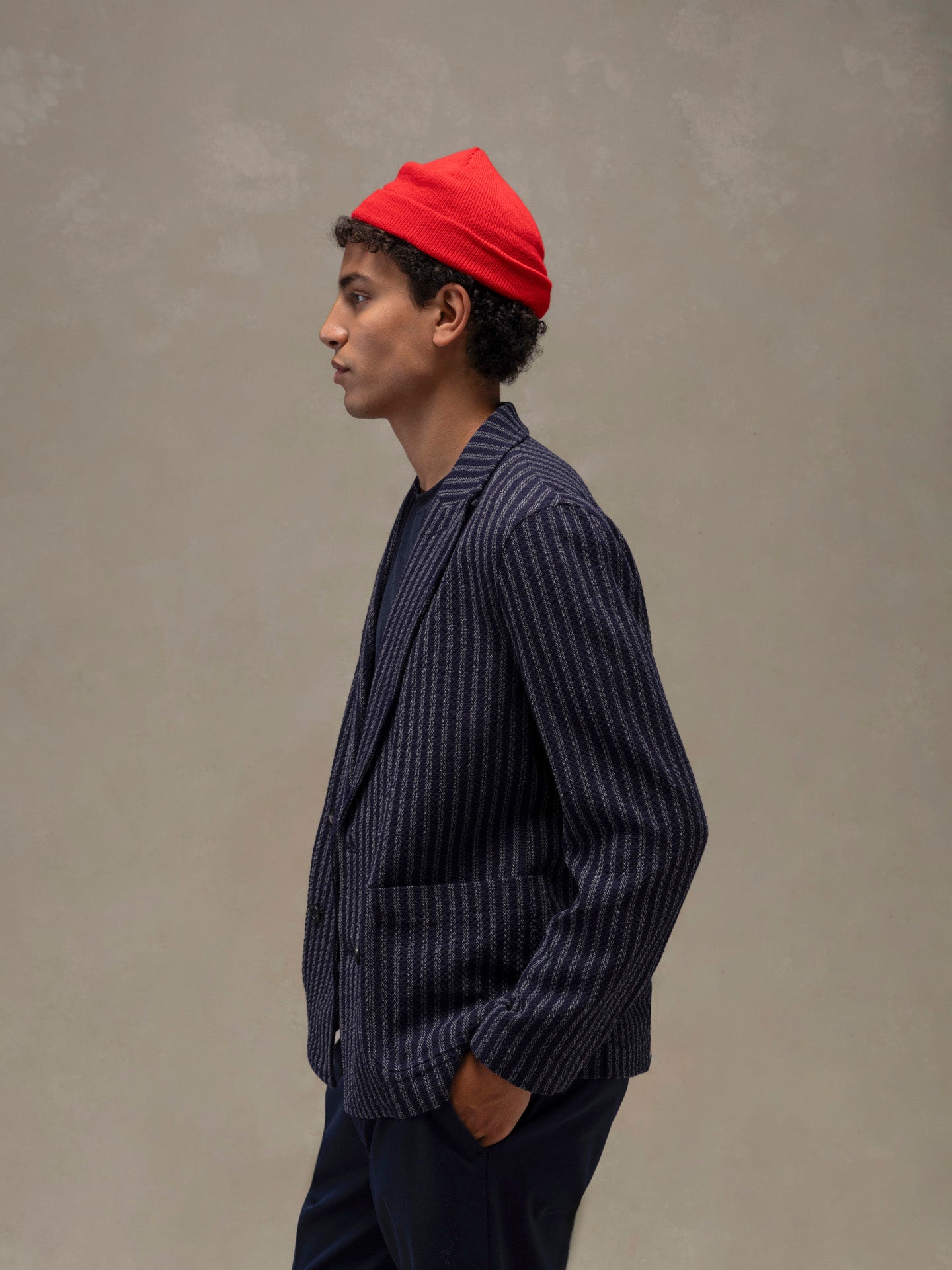 Giacca doppiopetto simple jacket striped