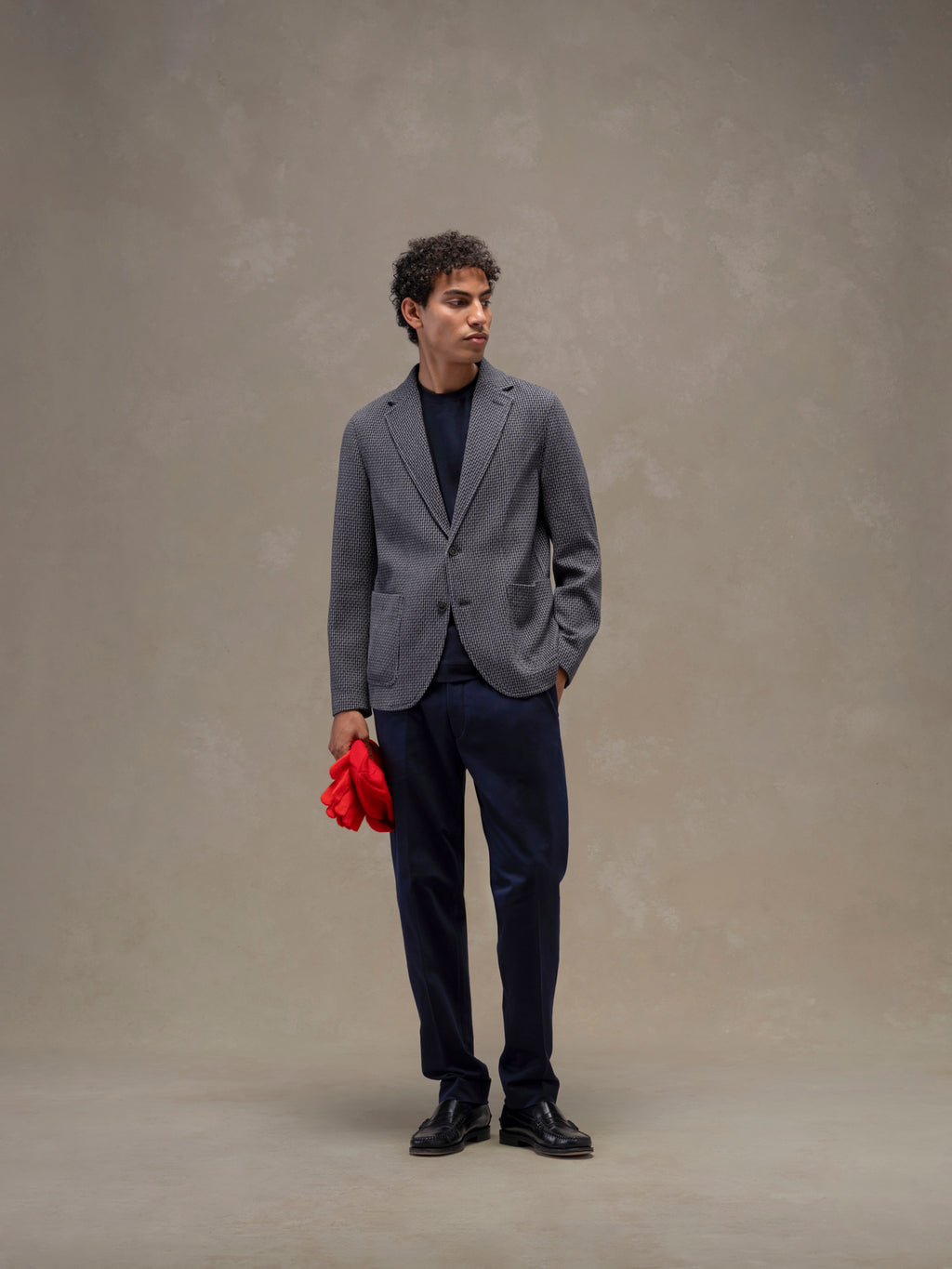 Simple jacket pied de poule