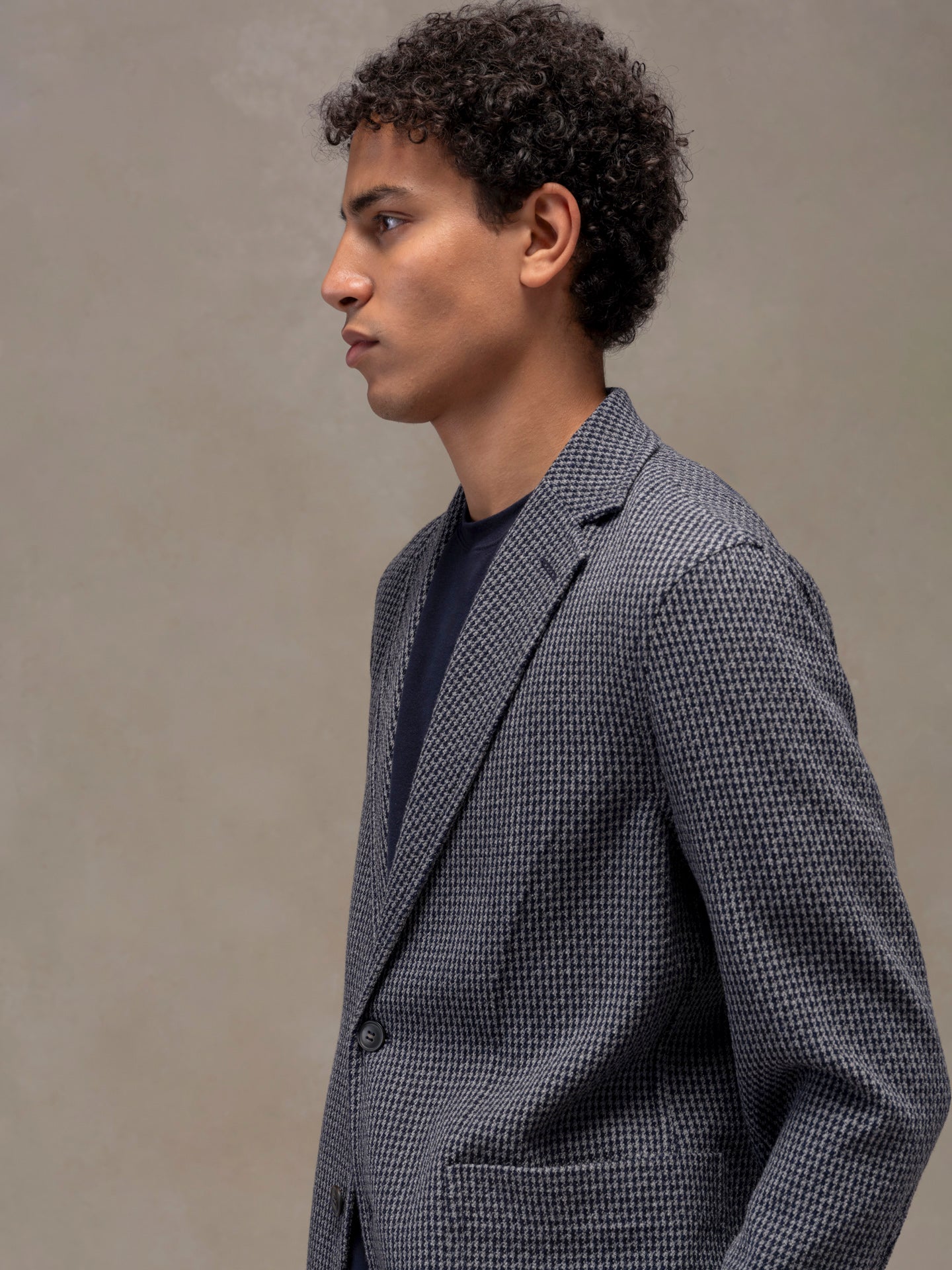 Simple jacket pied de poule