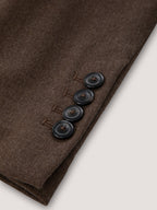 Flannel bistretch double-breasted jacket