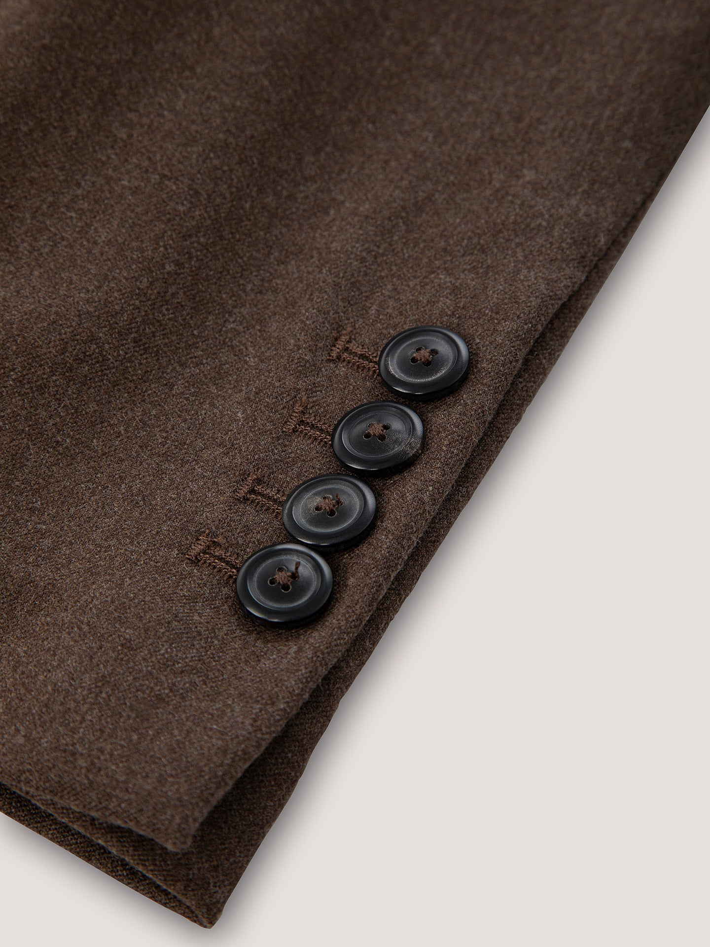 Flannel bistretch double-breasted jacket