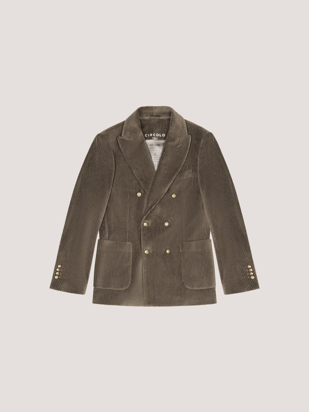 Corduroy double-breasted jacket