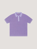 Fancy knit bicolor polo shirt