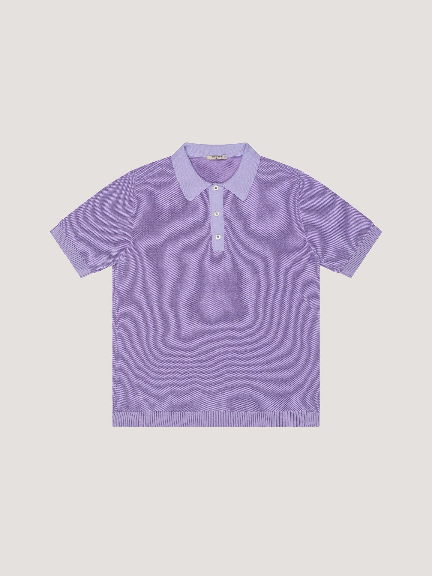 Polo fancy knit bicolor