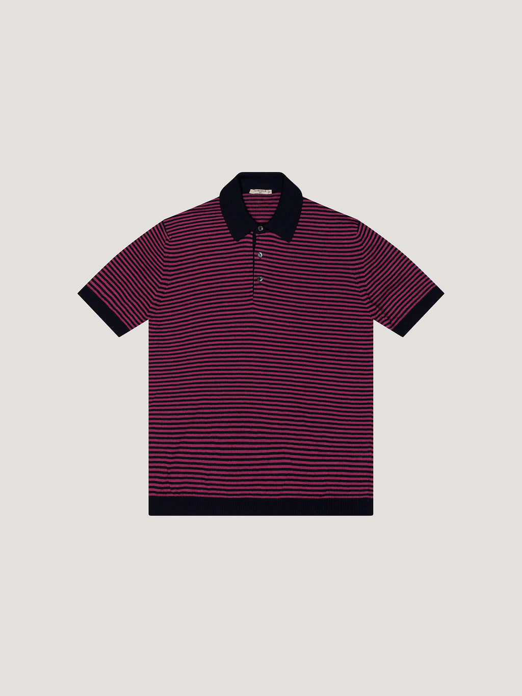 Striped Knitwear Polo Shirt