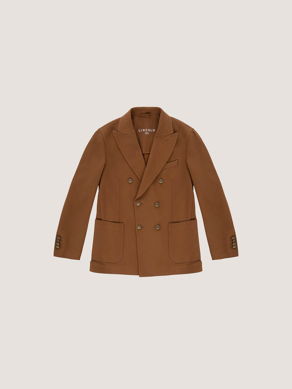 Cashmere touch double-breasted jacket