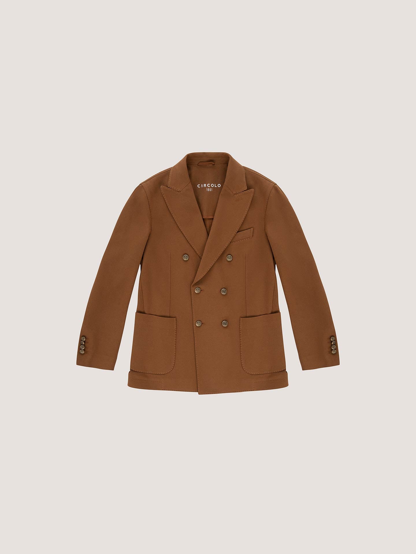 Giacca doppiopetto cashmere touch
