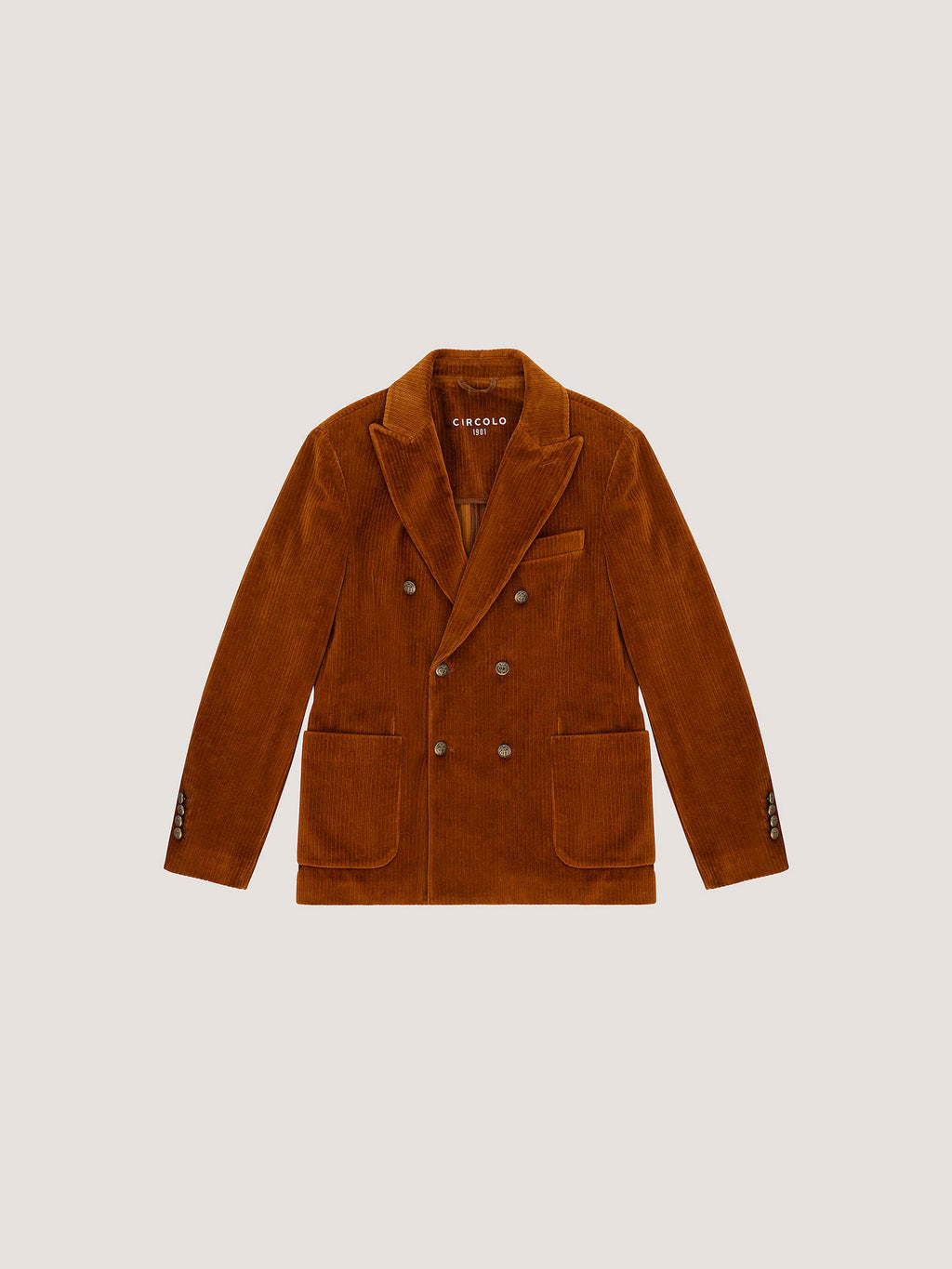 Corduroy double-breasted jacket