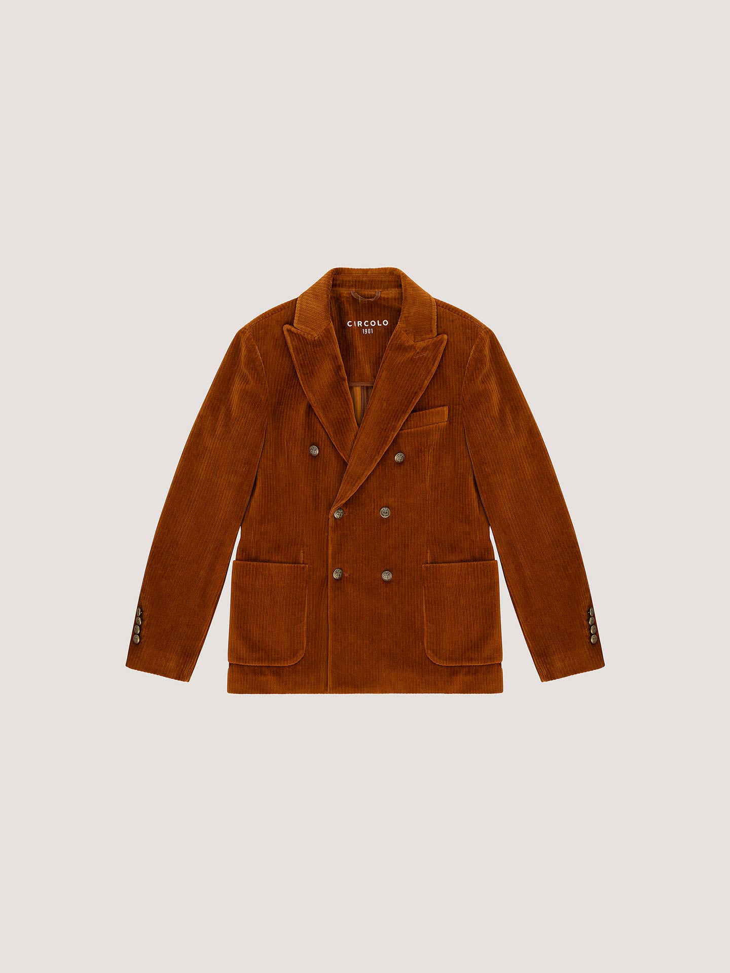 Corduroy double-breasted jacket