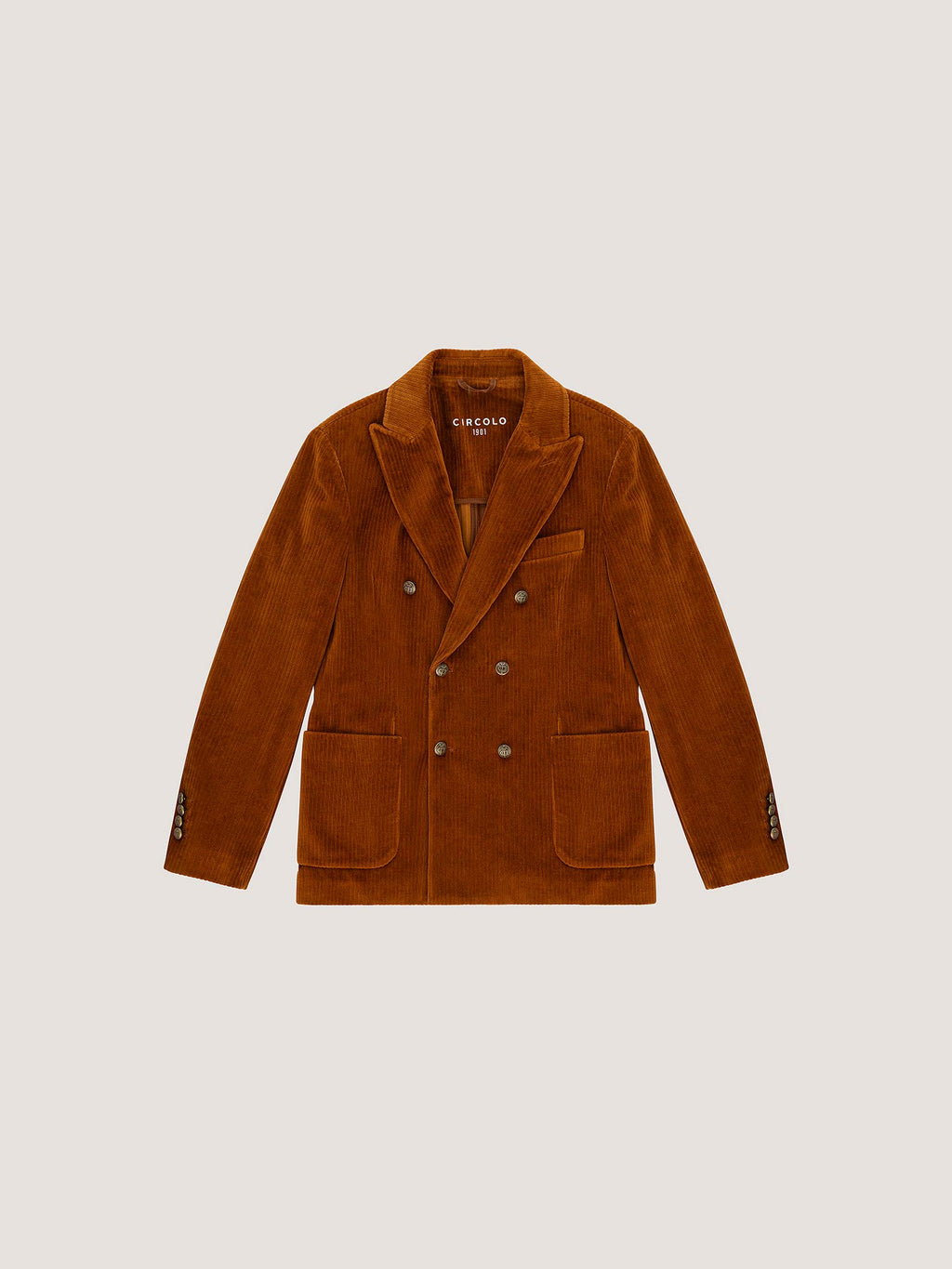 Corduroy double-breasted jacket