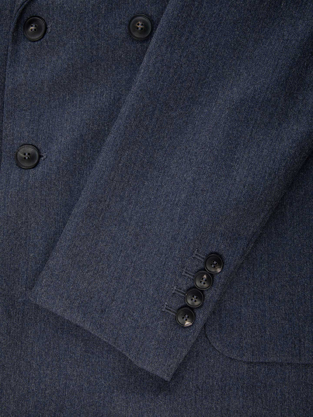Flannel bistretch double breasted jacket