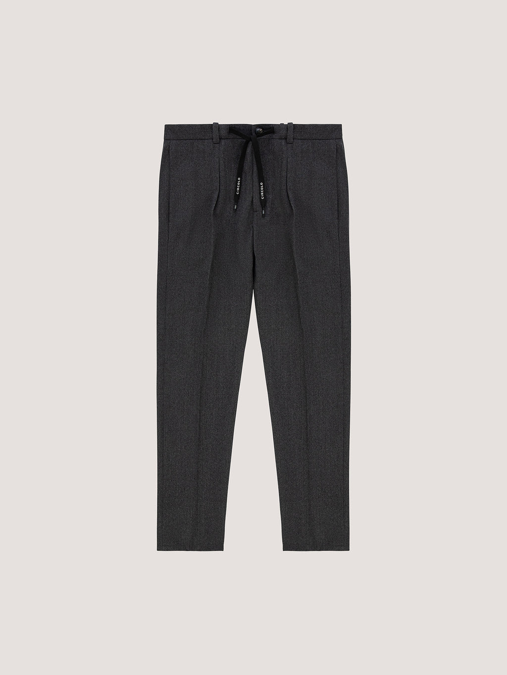 Flannel bistretch coulisse trousers