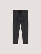Flannel bistretch coulisse trousers