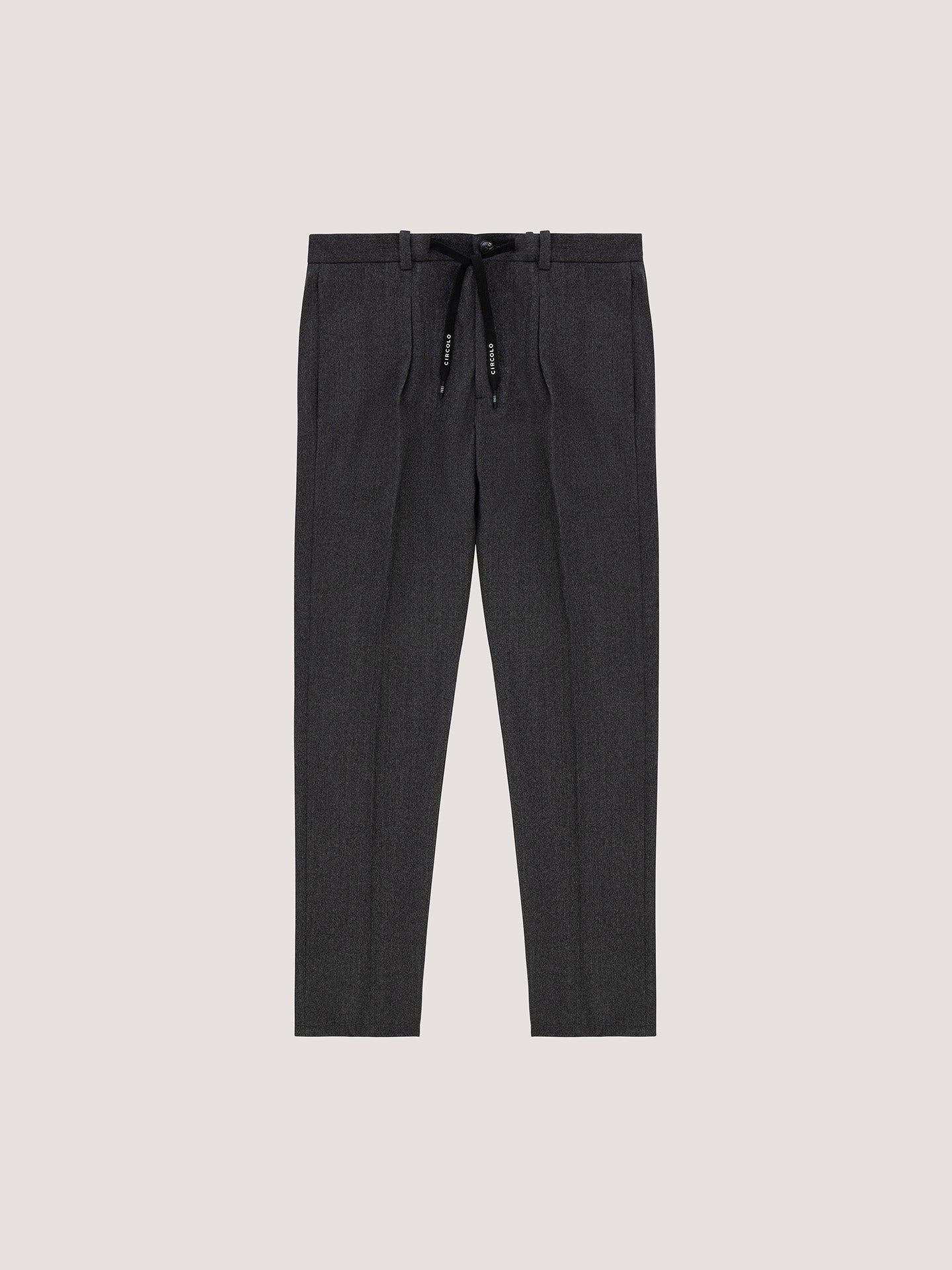 Flannel bistretch coulisse trousers