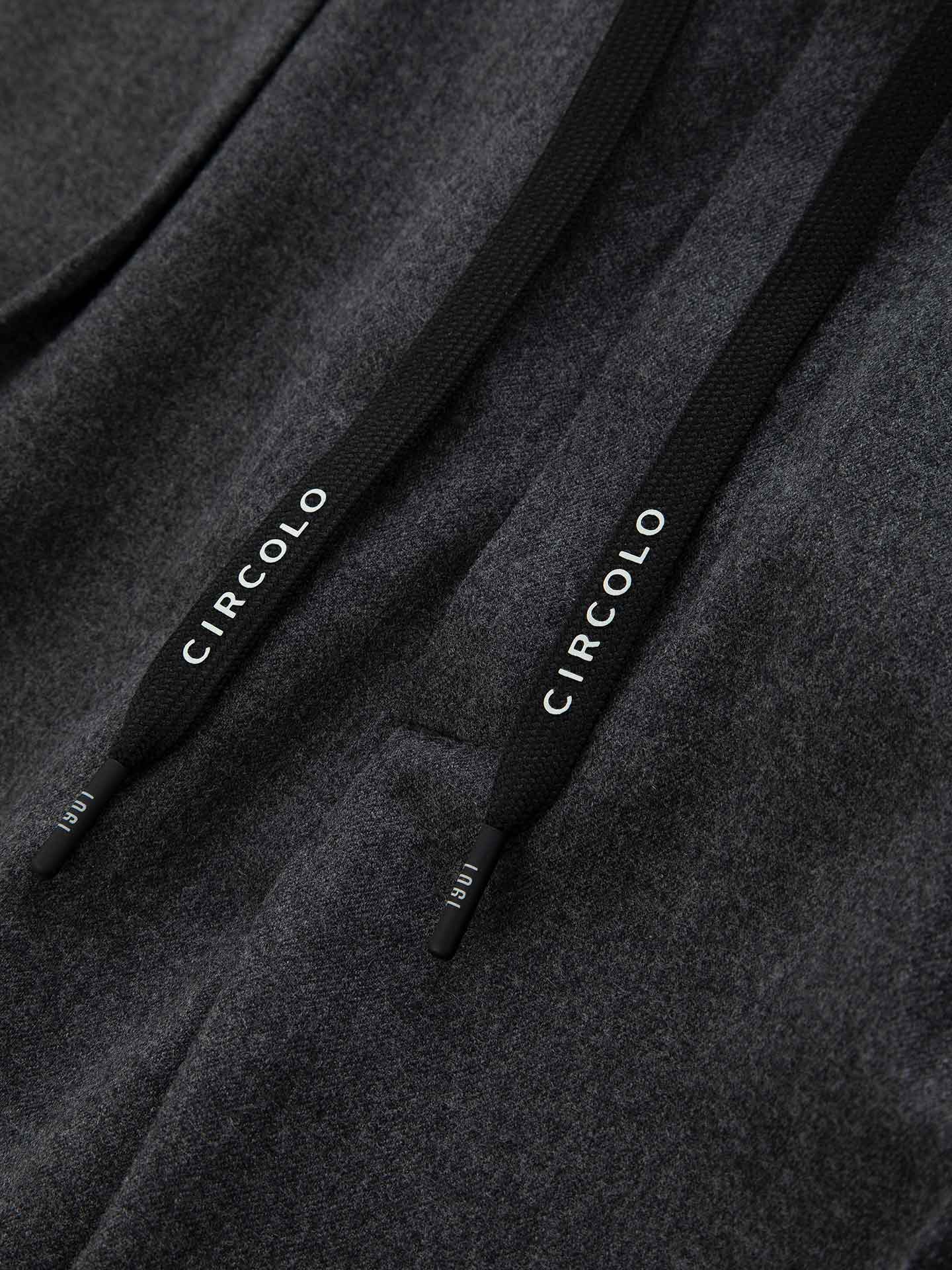 Flannel bistretch coulisse trousers