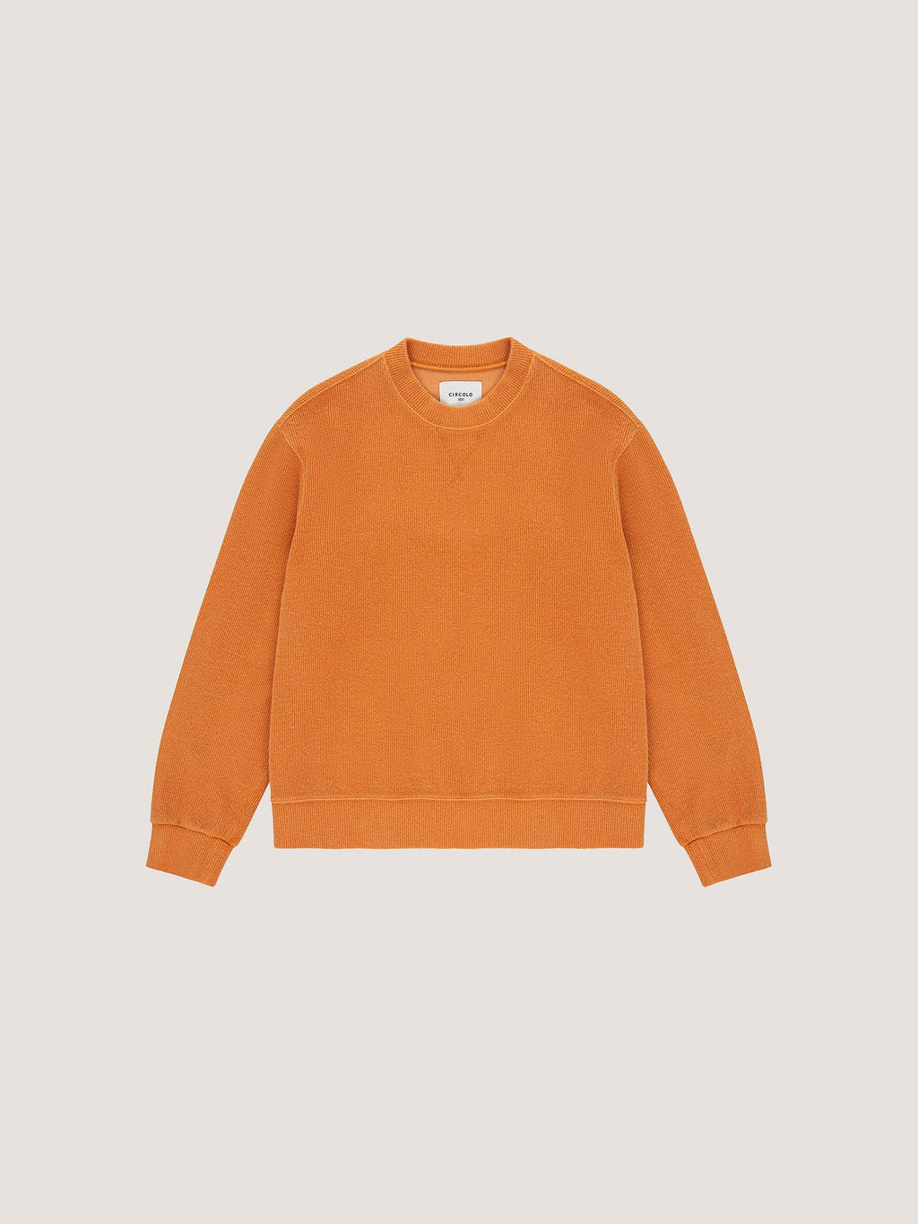 Ribbed crewneck sweatshirt