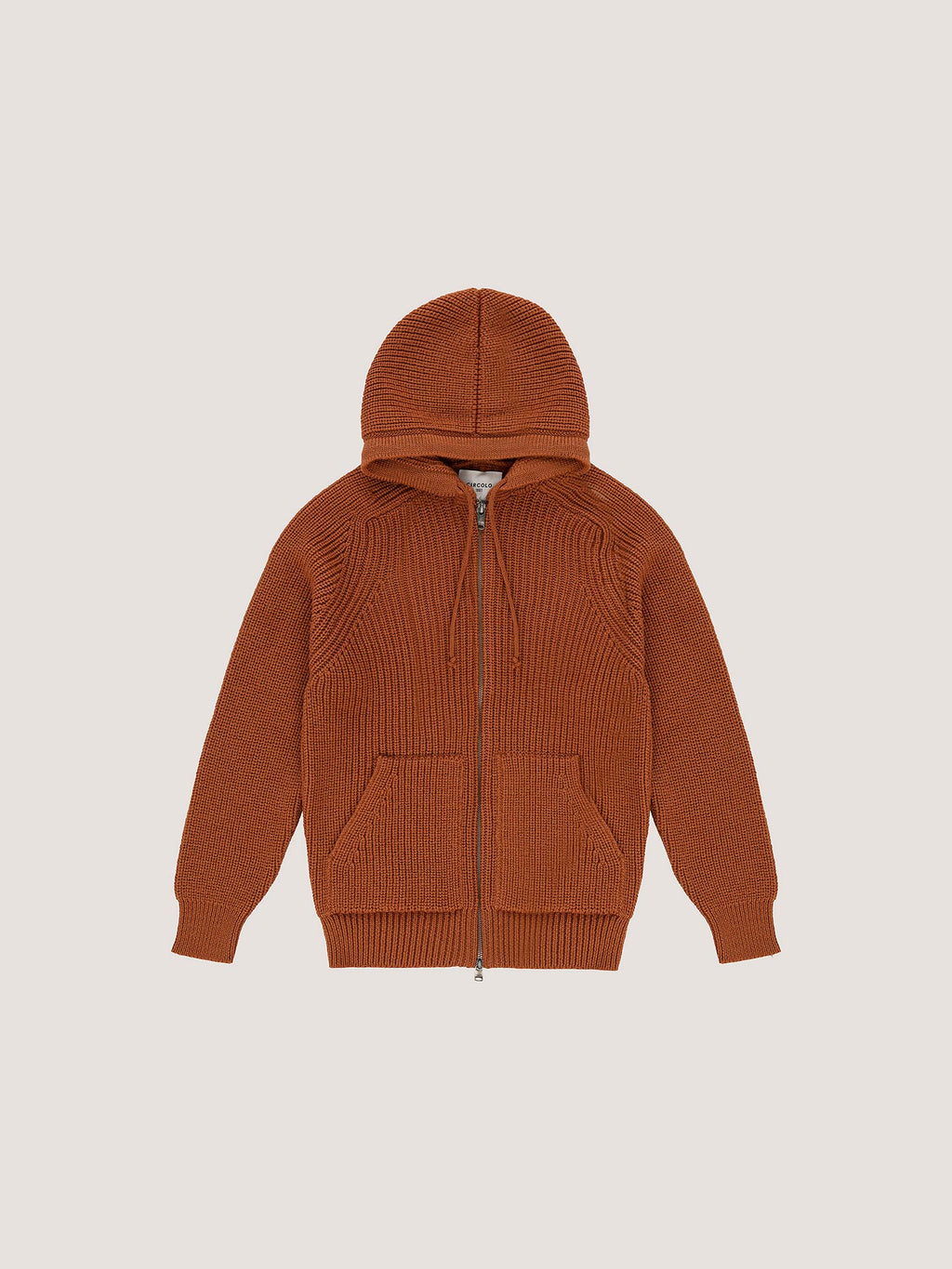 Knitted full zip hoodie