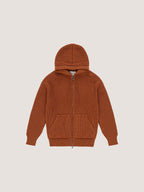 Knitted full zip hoodie