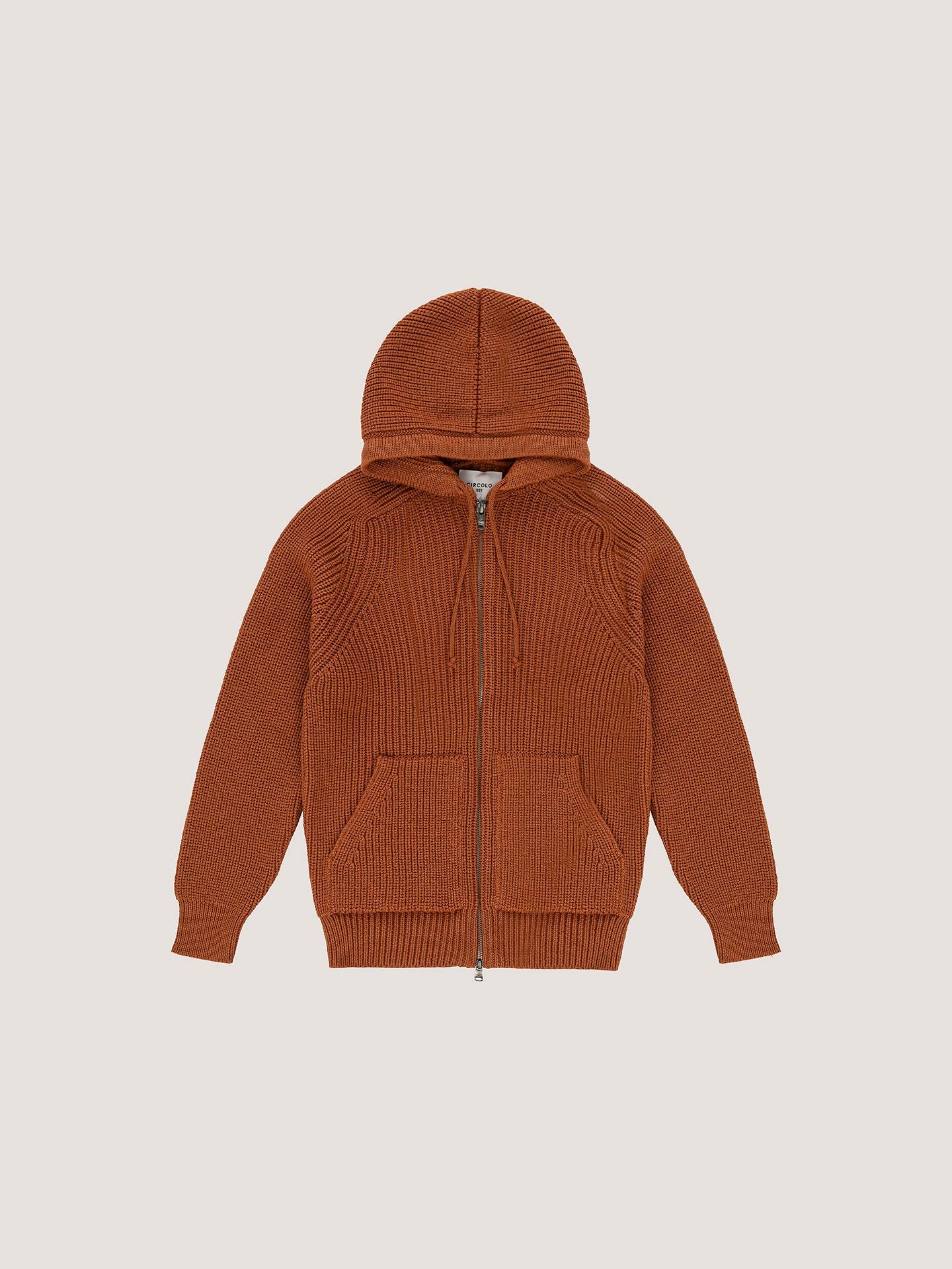 Felpa full zip in maglia