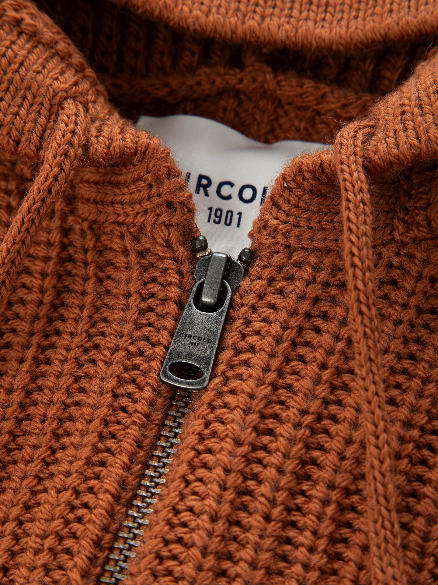 Felpa full zip in maglia