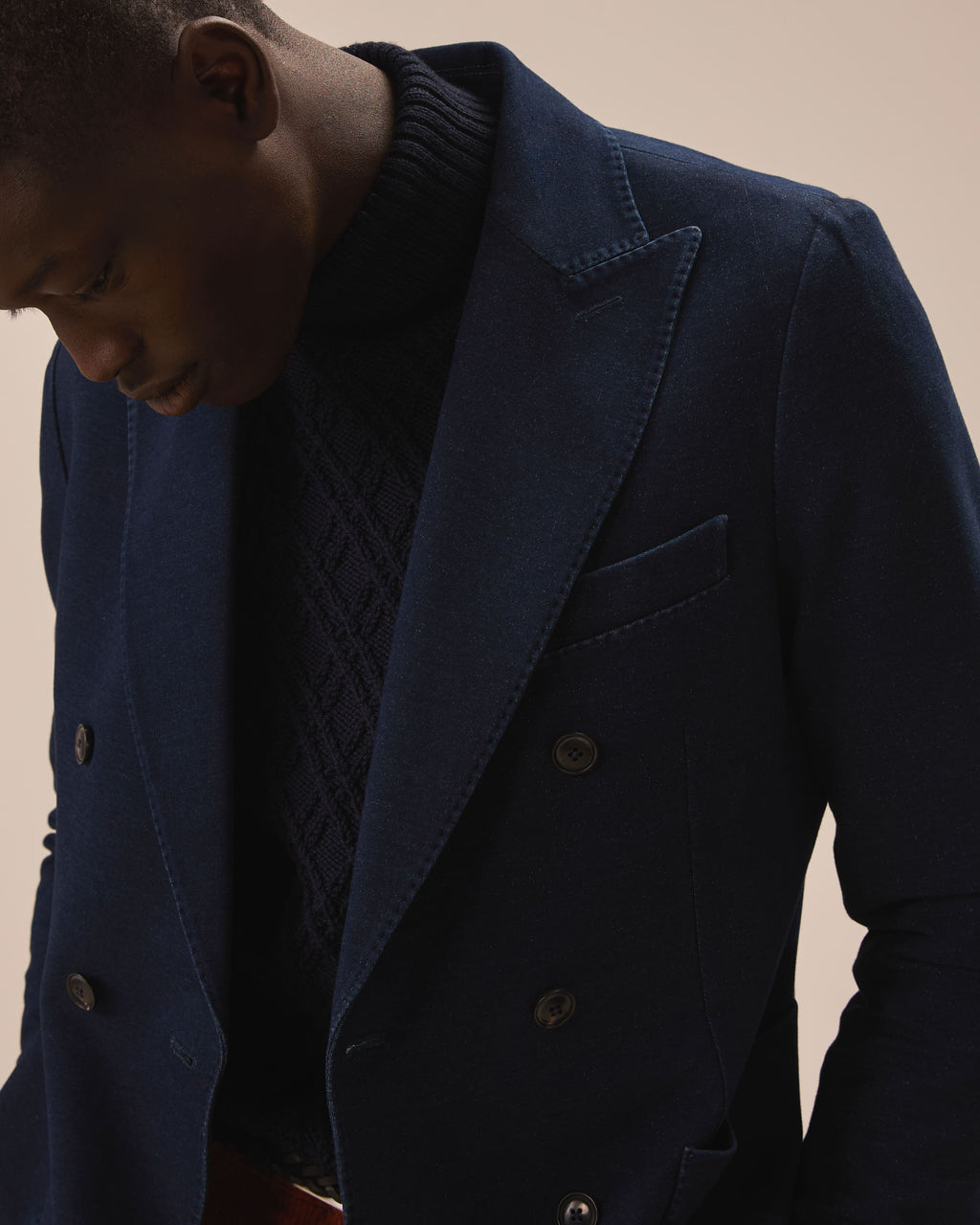 Doppiopetto indigo fleece