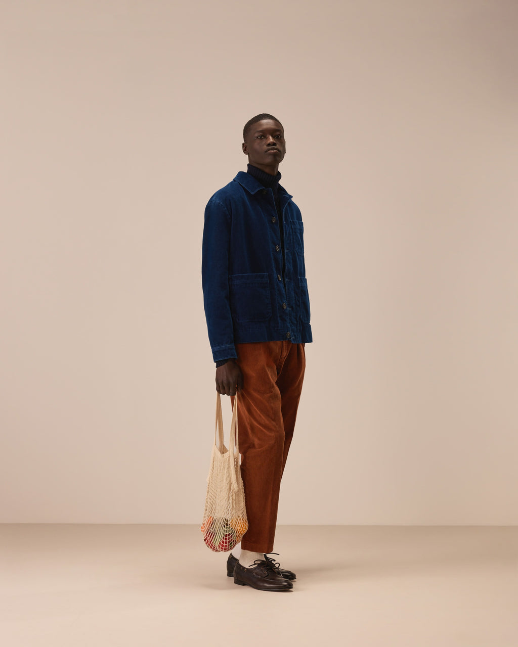 Work jackey indigo tiny corduroy
