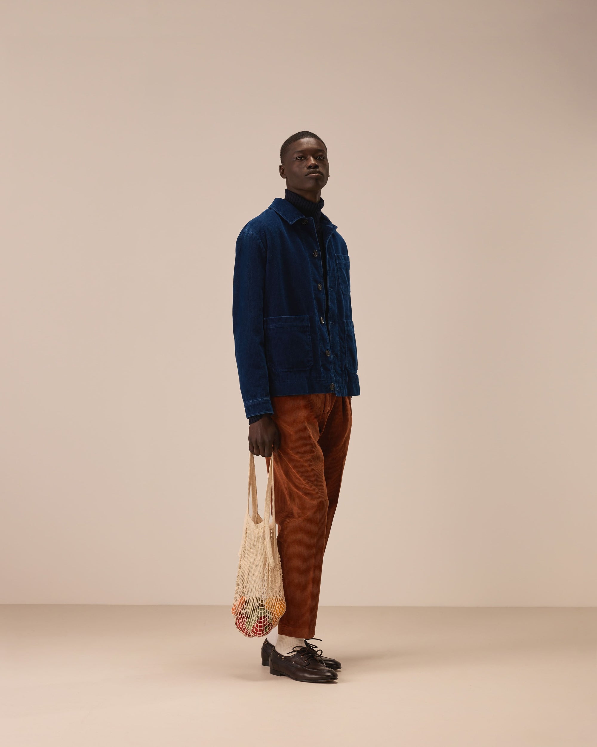 Work jackey indigo tiny corduroy