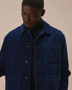 Work jackey indigo tiny corduroy