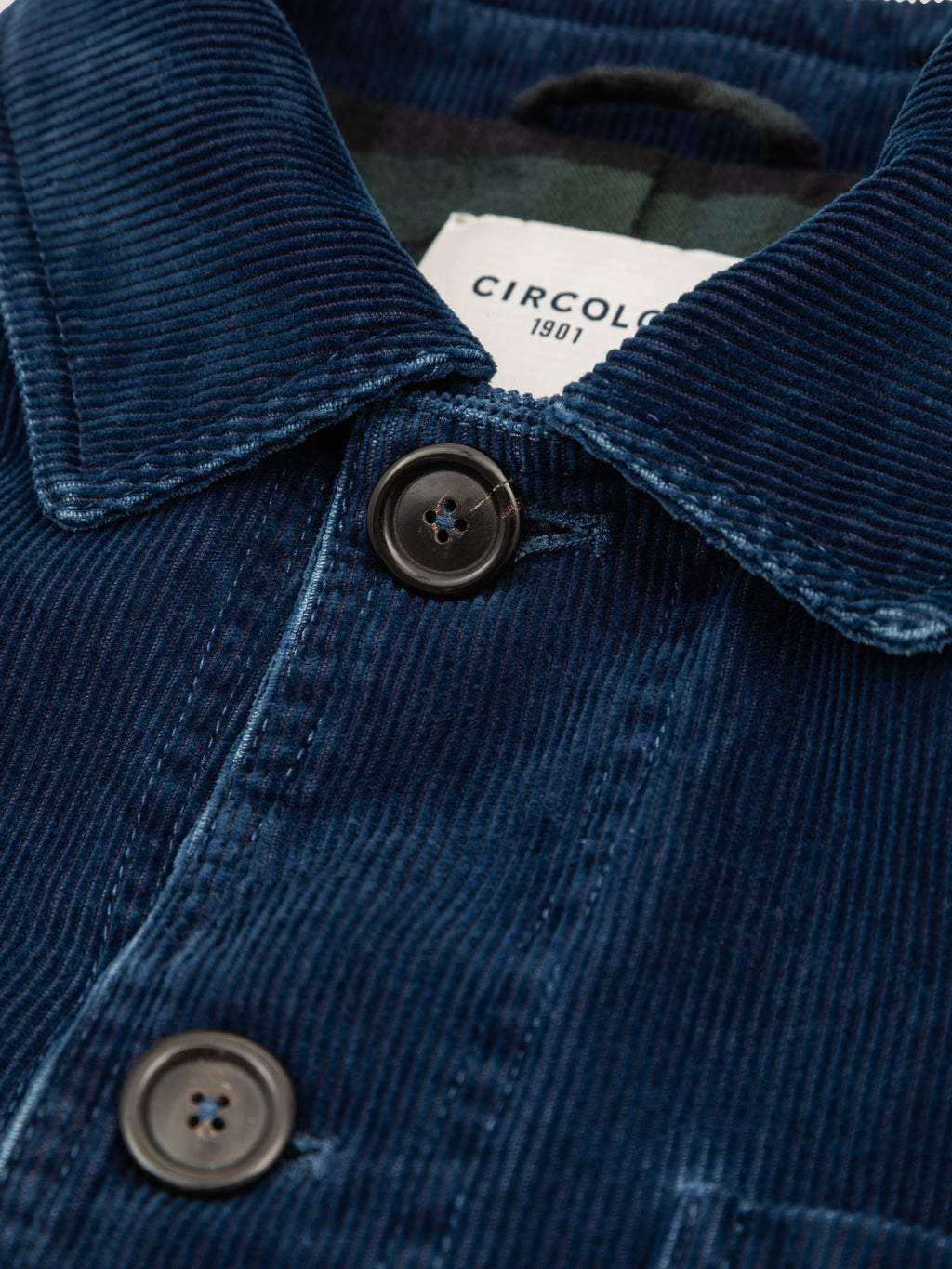 Work jackey indigo tiny corduroy