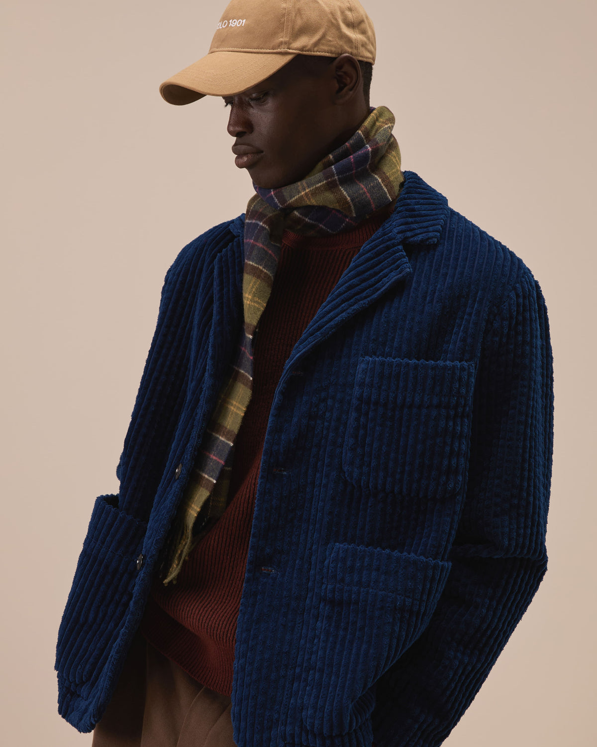 Master jacket indigo big corduroy