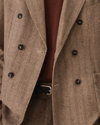 Doppiopetto light fleece herringbone