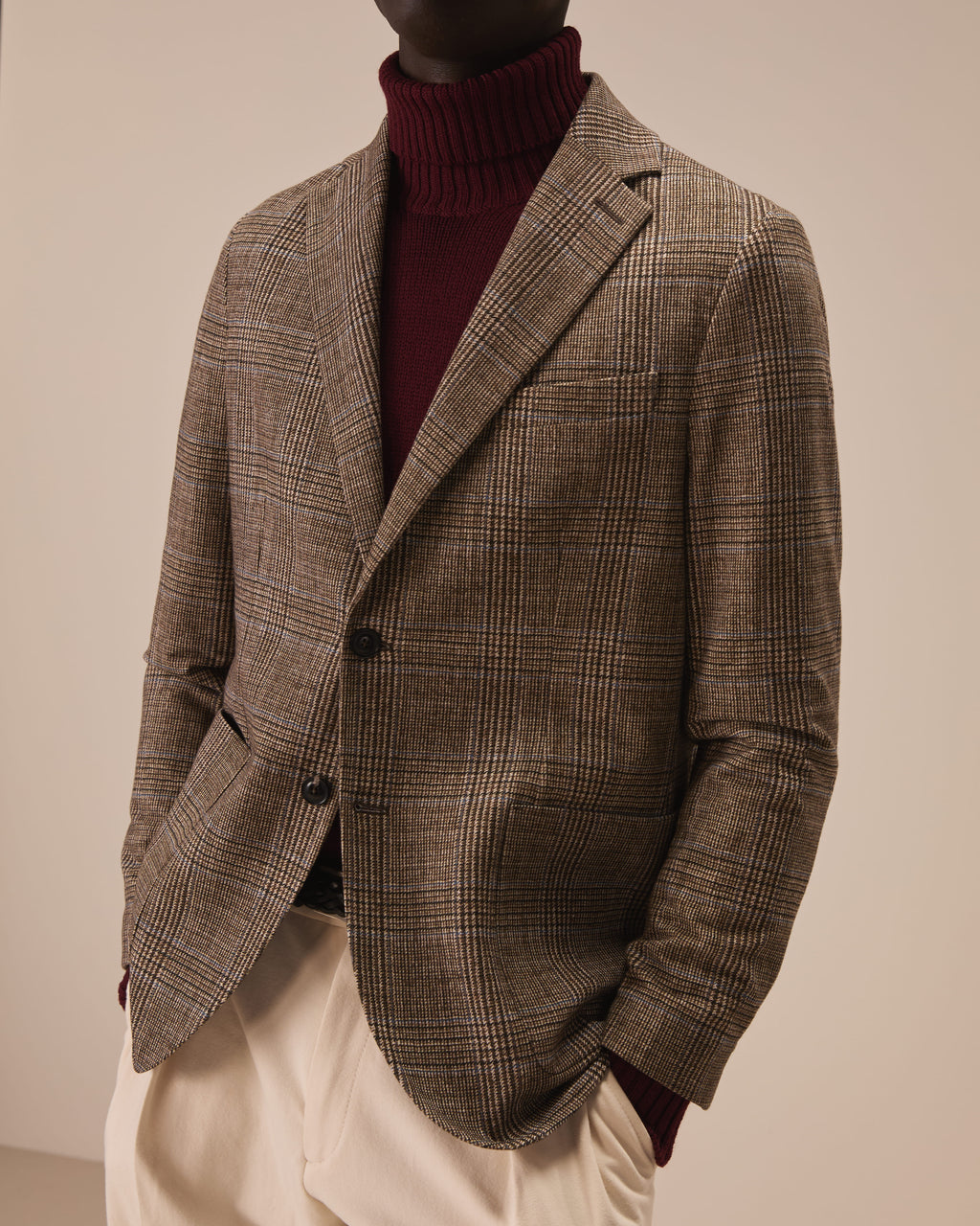 Blazer light fleece Prince of Wales