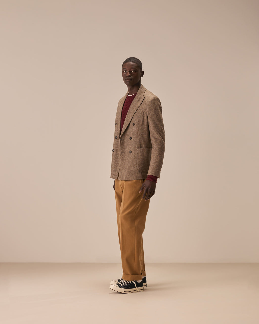 Doppiopetto light fleece diagonal