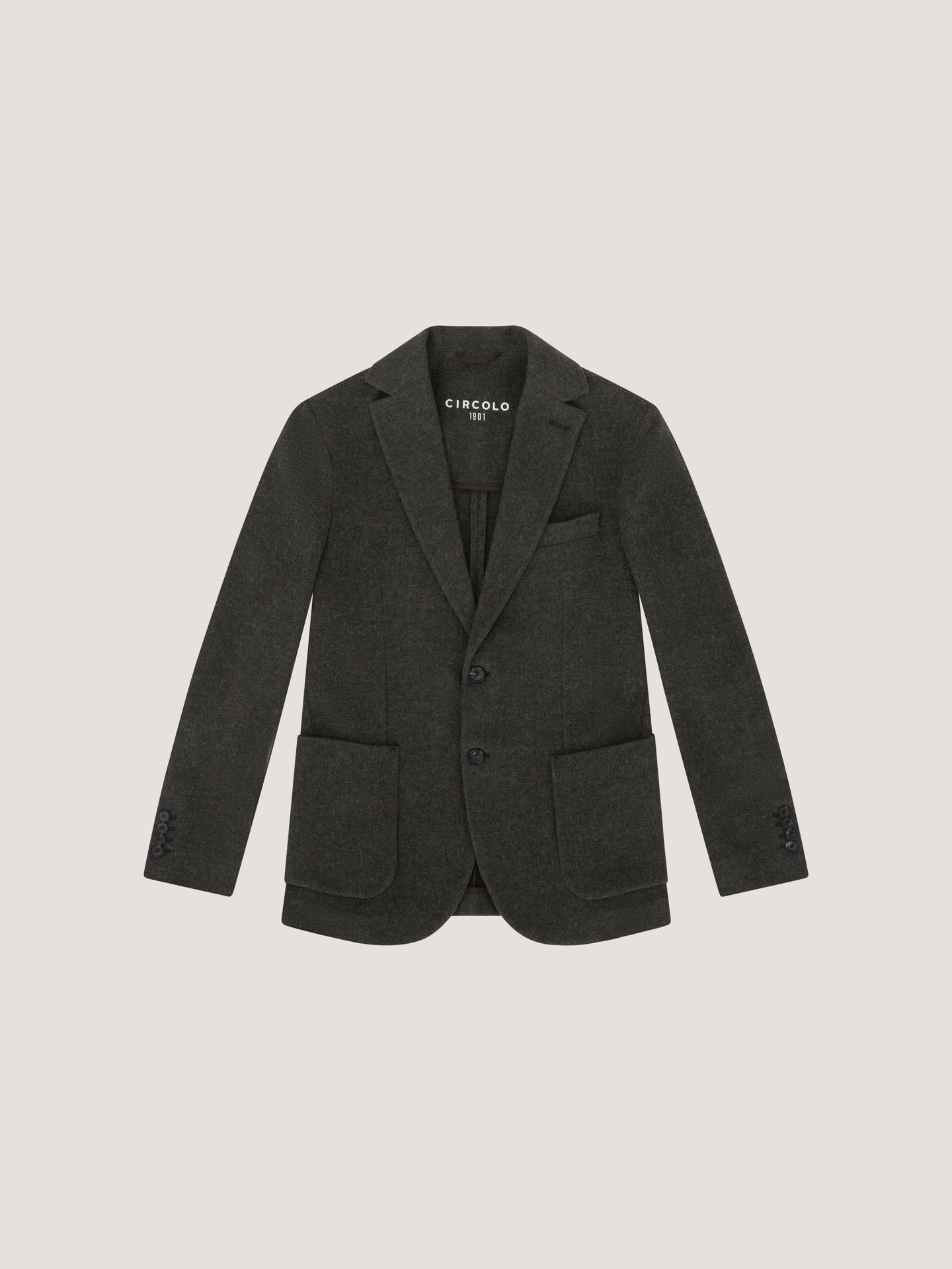 Blazer virgin wool-cashmere diagonal