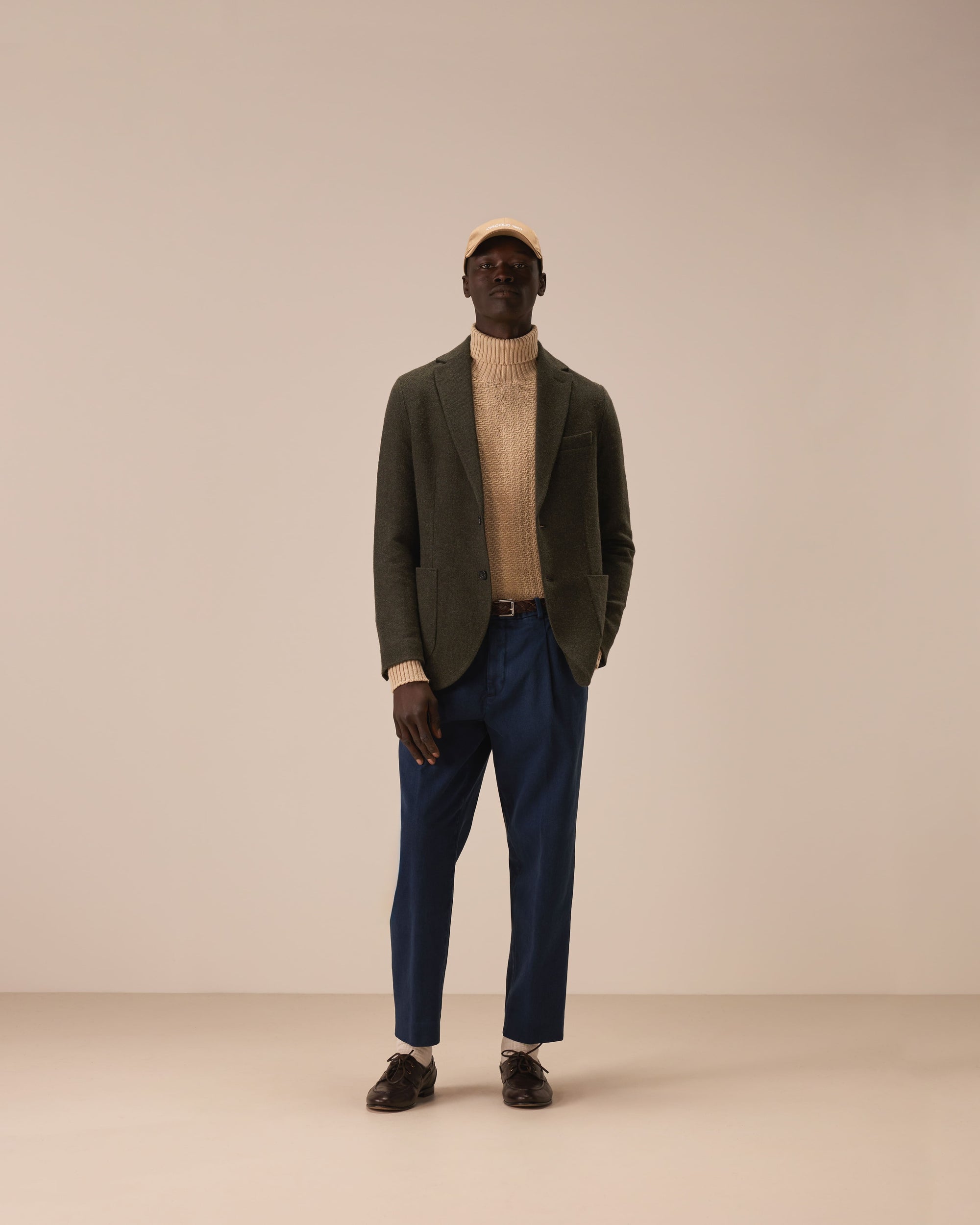 Blazer virgin wool-cashmere diagonal