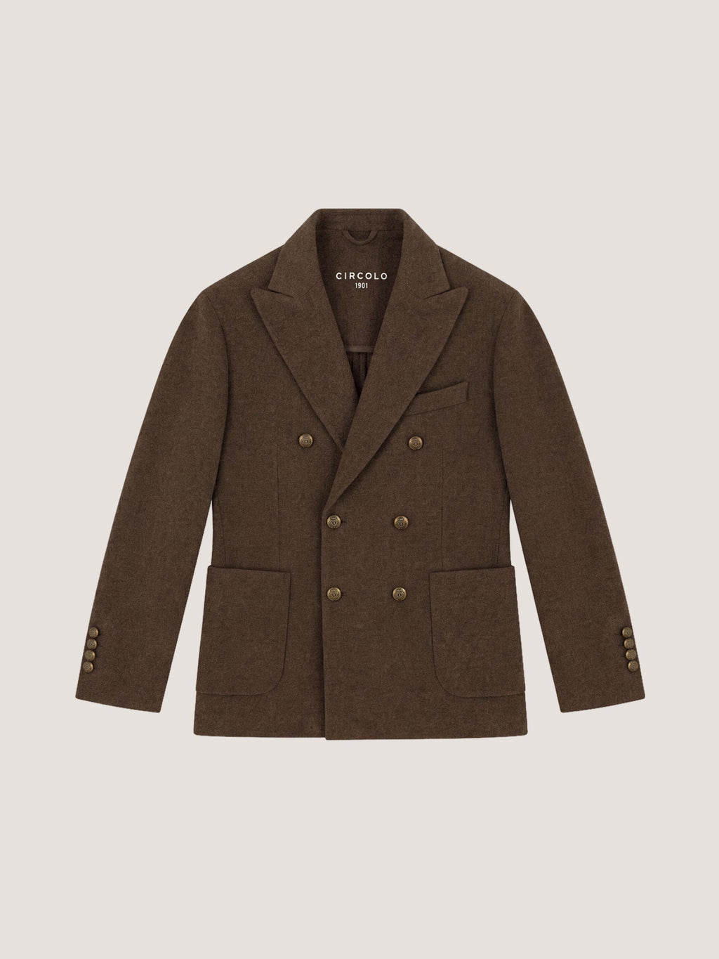 Doppiopetto virgin wool-cashmere diagonal