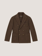 Doppiopetto virgin wool-cashmere diagonal